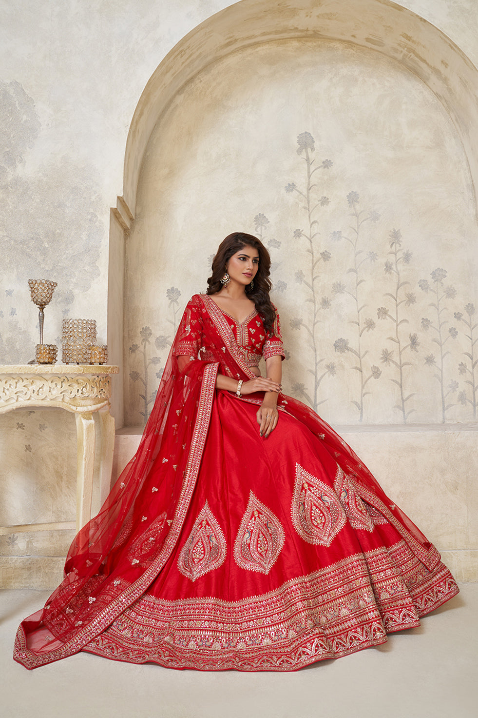 Aaradhya Laal Lehenga | SHOBITAM