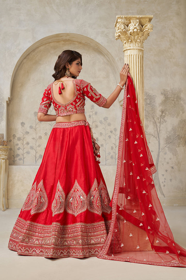 Aaradhya Laal Lehenga | SHOBITAM