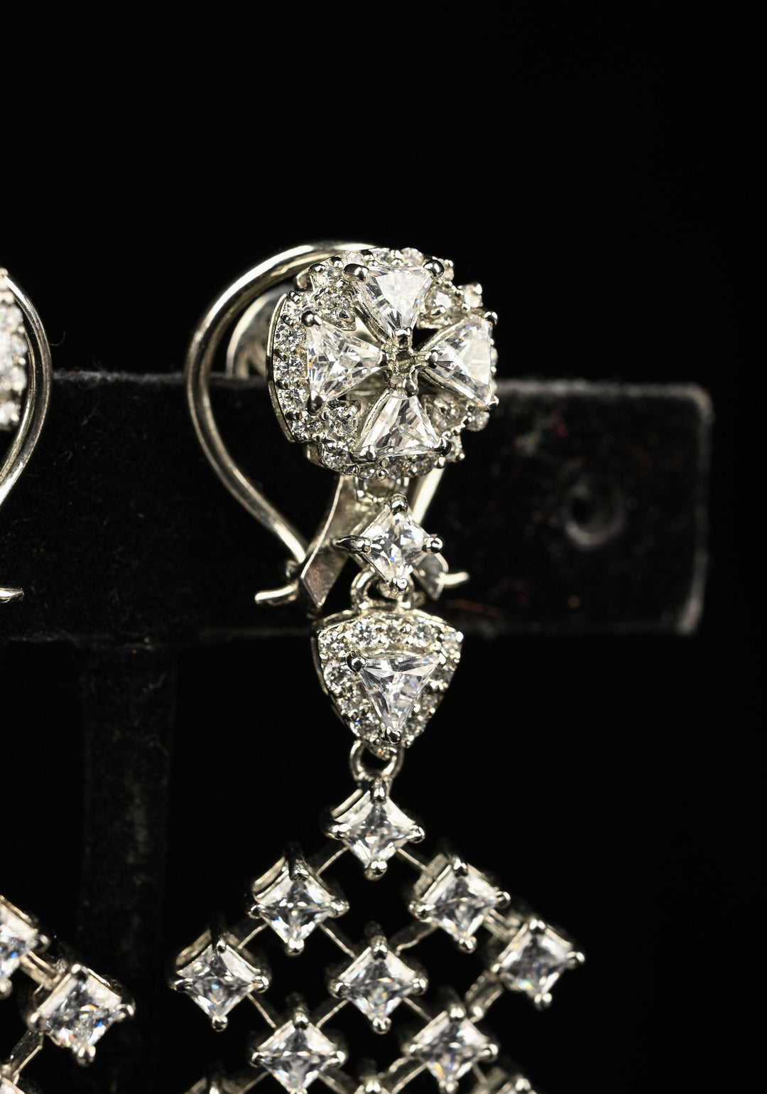 92.5 Pure Silver CZ Earrings