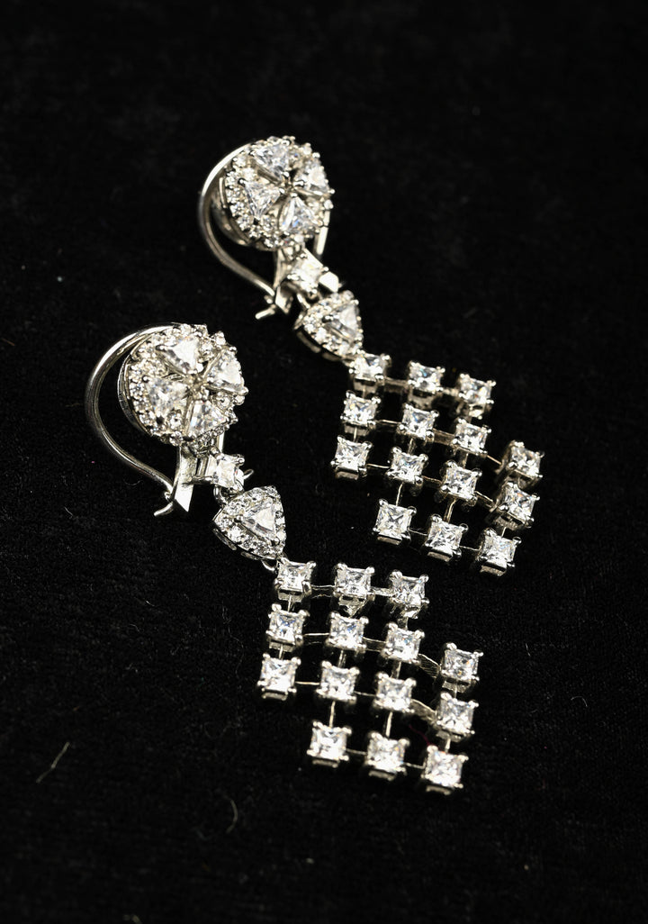 92.5 Pure Silver CZ Earrings
