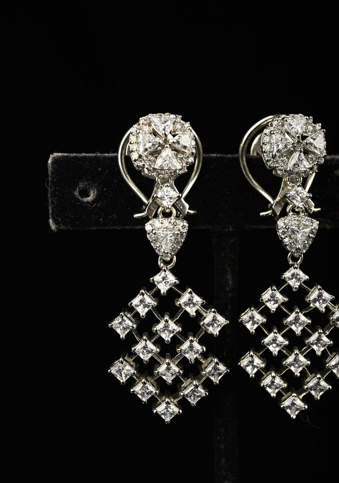 92.5 Pure Silver CZ Earrings