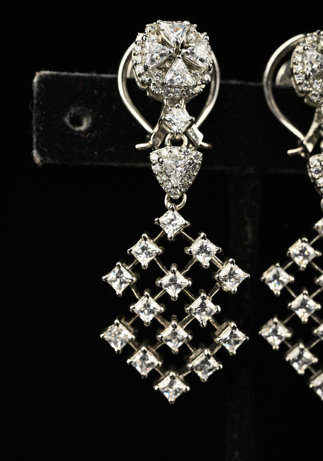 92.5 Pure Silver CZ Earrings