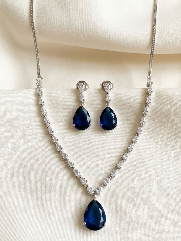 American Diamond Pendant Set – Luxury Elegant Sparkle | SHOBITAM