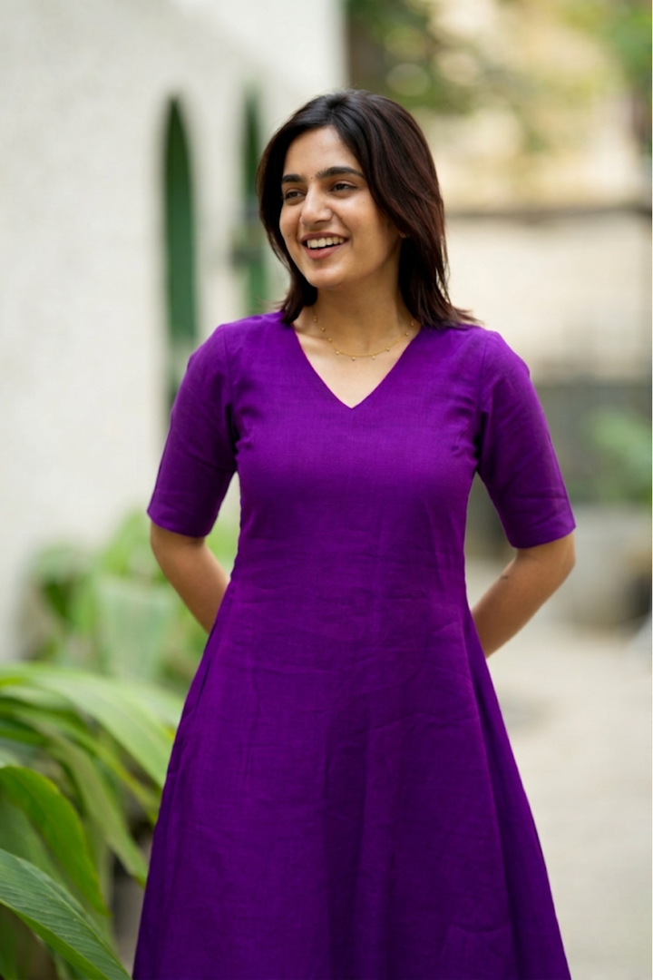 Nandhitha Violet Kurta Set ( Set of 2) | SHOBITAM