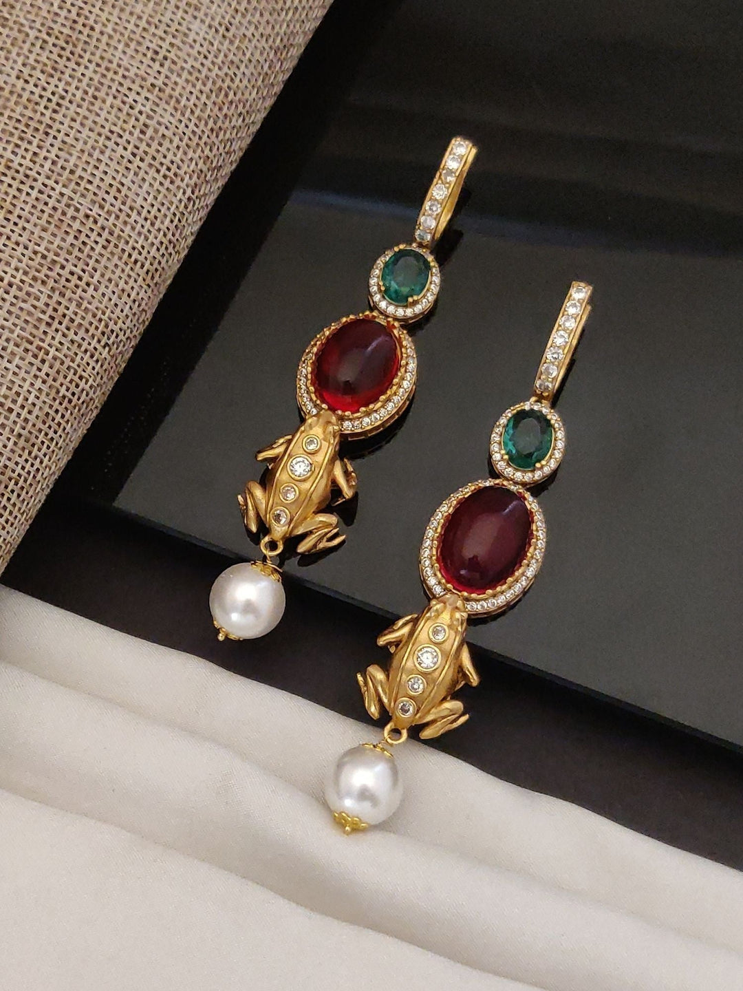 Gold Plated Statement Danglers Earrings  | SHOBITAM