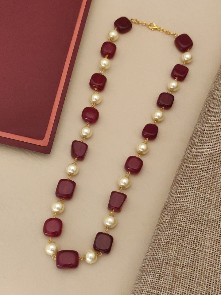 Gold Plated Jaipuri Stones Mala – Traditional Royal Glam | SHOBITAM