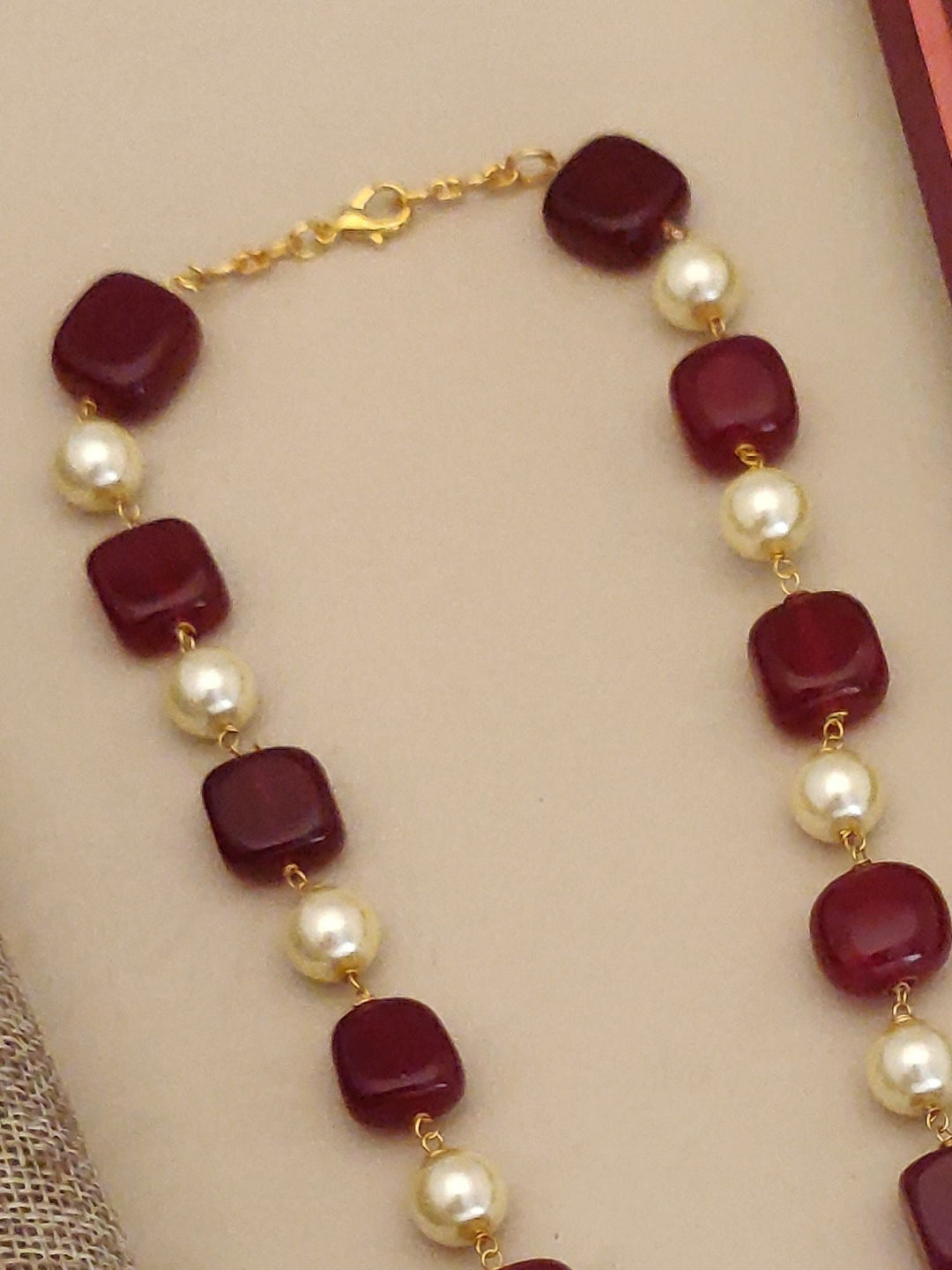 Gold Plated Jaipuri Stones Mala – Traditional Royal Glam | SHOBITAM