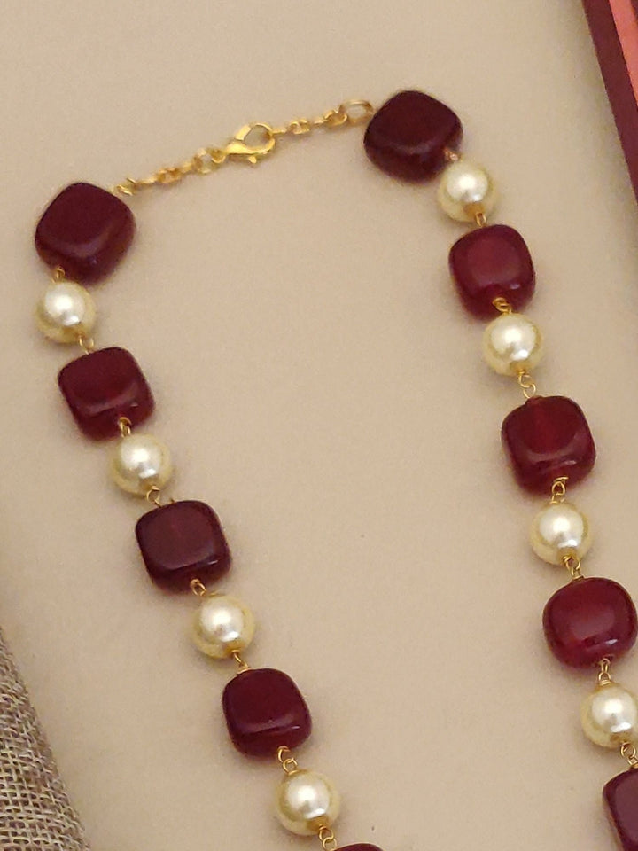 Gold Plated Jaipuri Stones Mala – Traditional Royal Glam | SHOBITAM