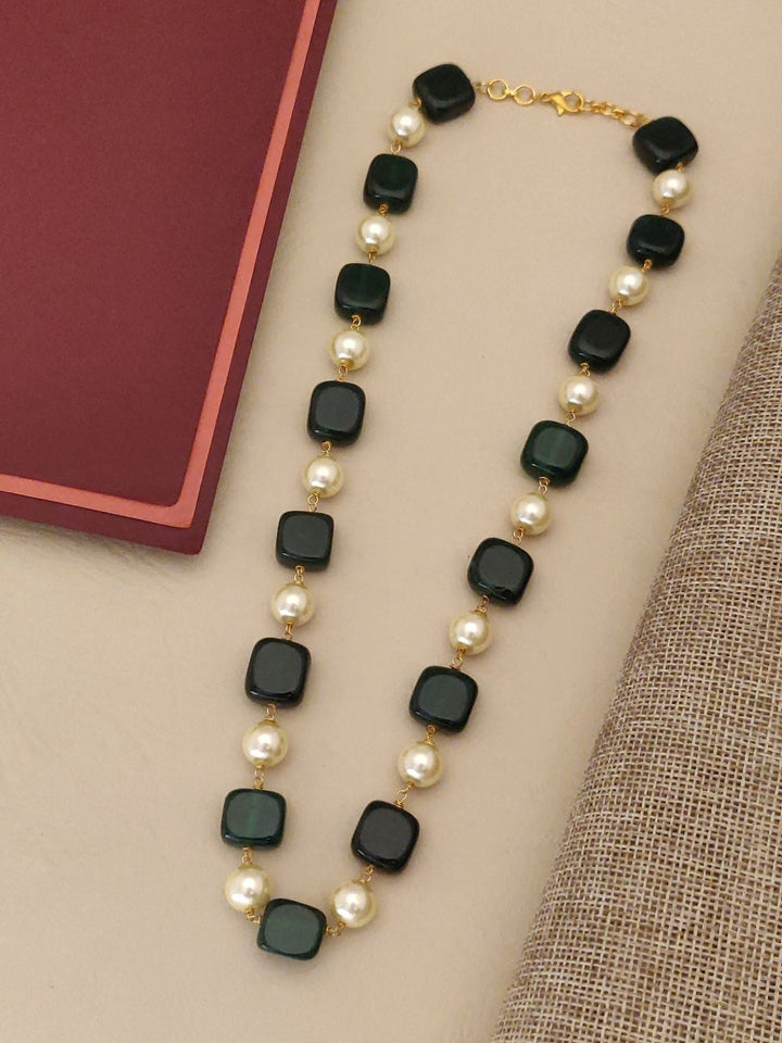 Gold Plated Jaipuri Stones Mala – Traditional Royal Glam | SHOBITAM