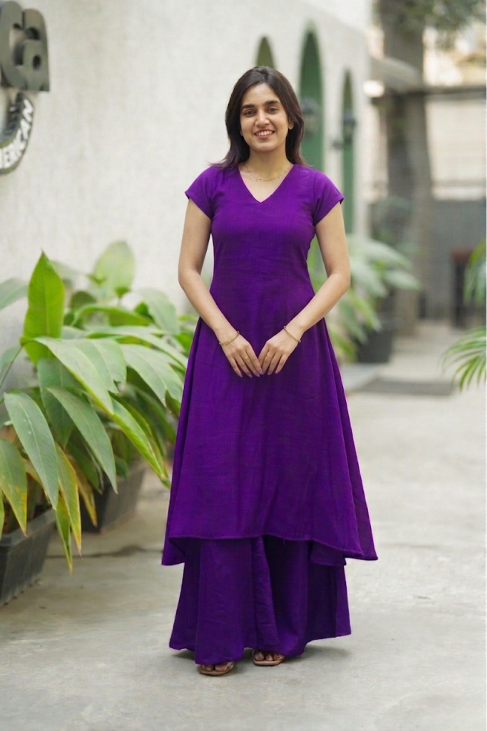 Nandhitha Violet Kurta Set ( Set of 2) | SHOBITAM