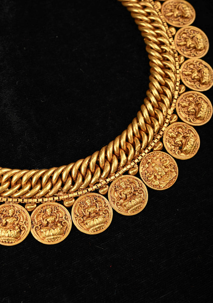 92.5 Silver 24 Karat Gold Plated Ayanthikha Short Necklace