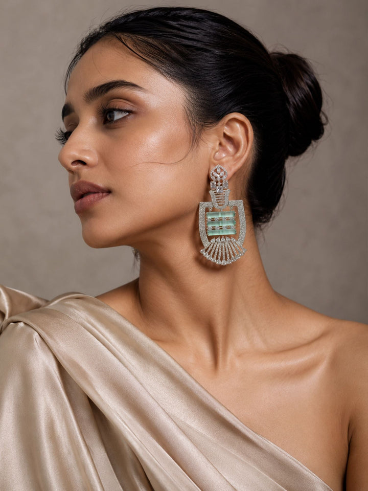 Ruby Stone Statement Earrings | SHOBITAM