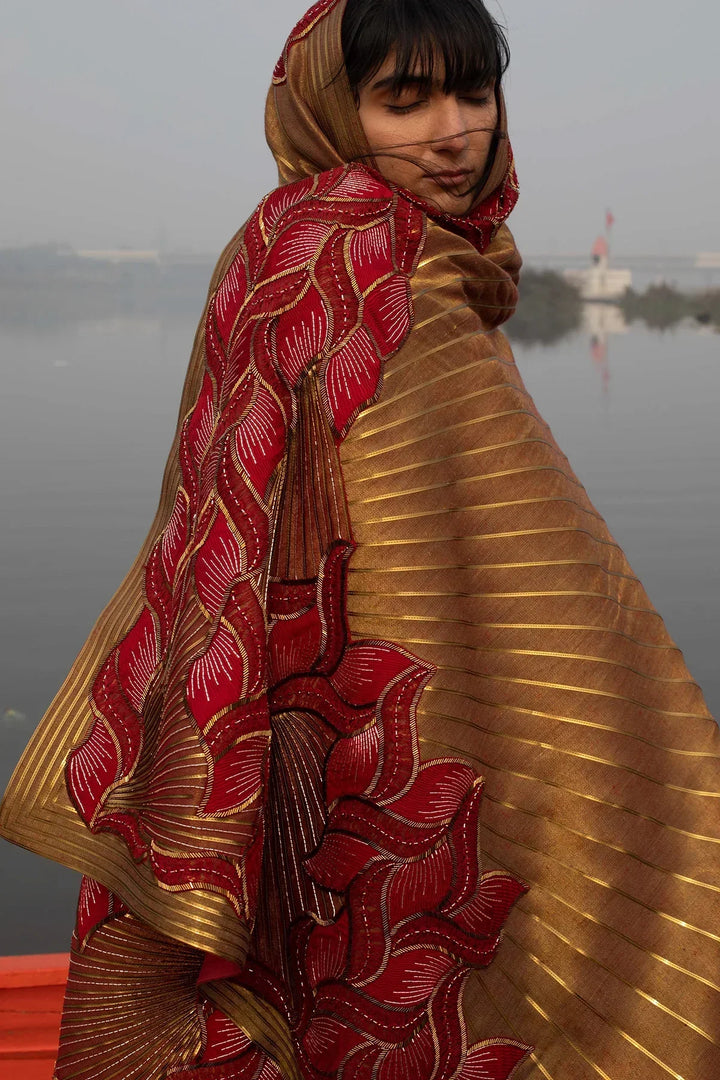 Stunning Handwoven Pashmina Zari Reversible Embroidered Shawl for Men & Women - MILAN
