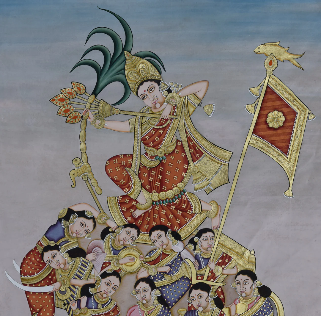 3x4 feet Authentic Jaipur Painting Devi - Nau Roop  | SHOBITAM