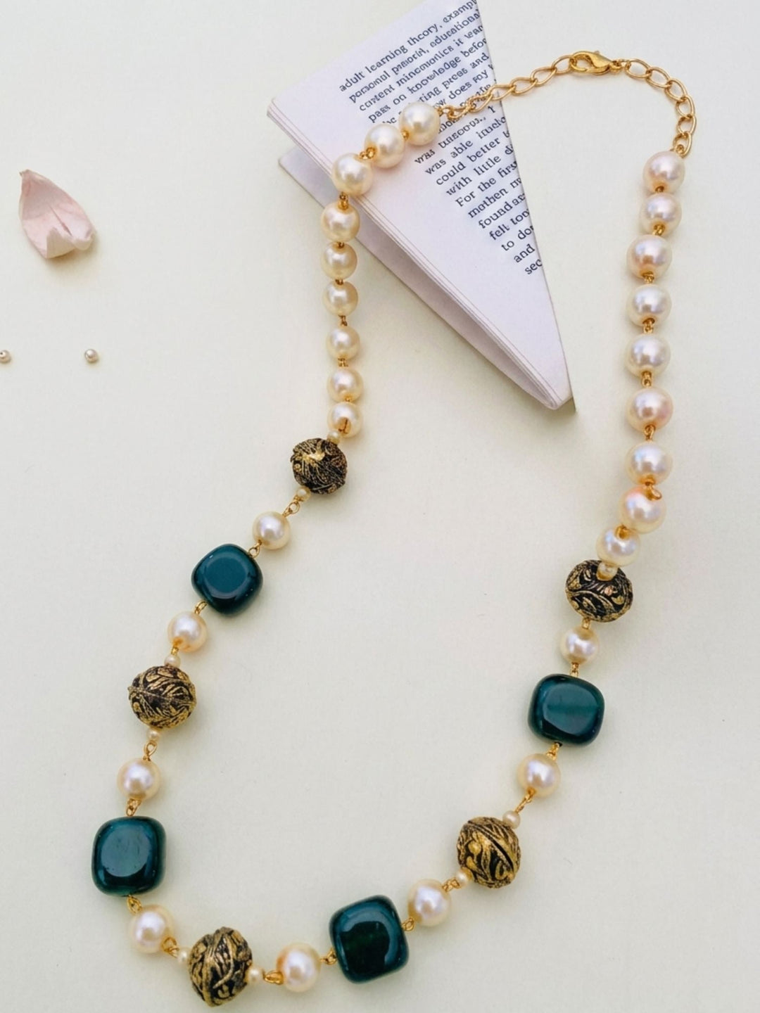 Classic Beads Mala in Gold Plating – Festive | SHOBITAM