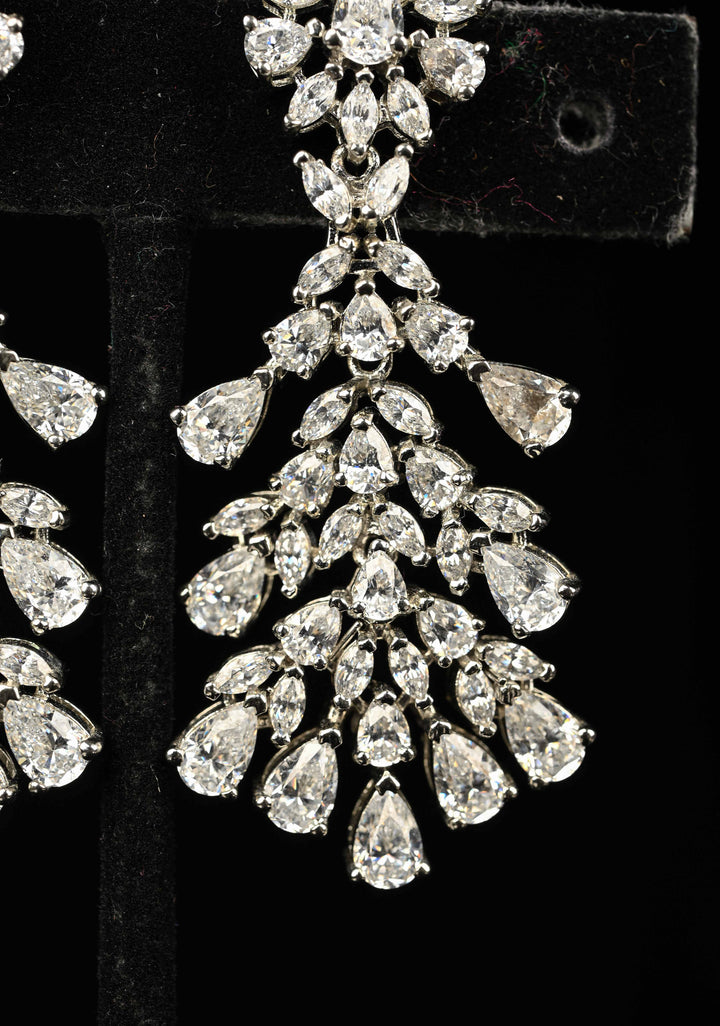92.5 Pure Silver CZ  Earrings