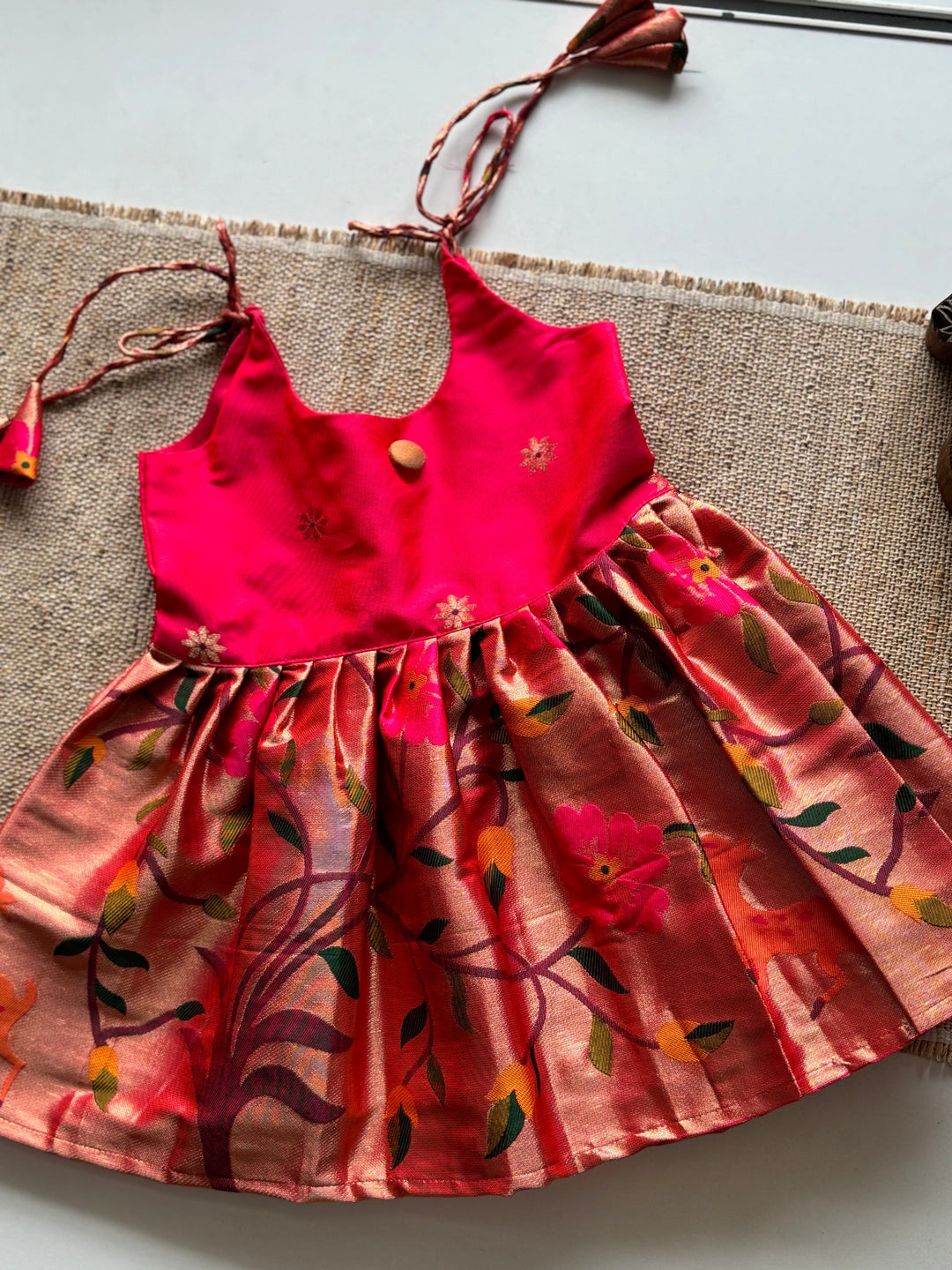 Pink Just born dress - Paithani New Express | SHOBITAM