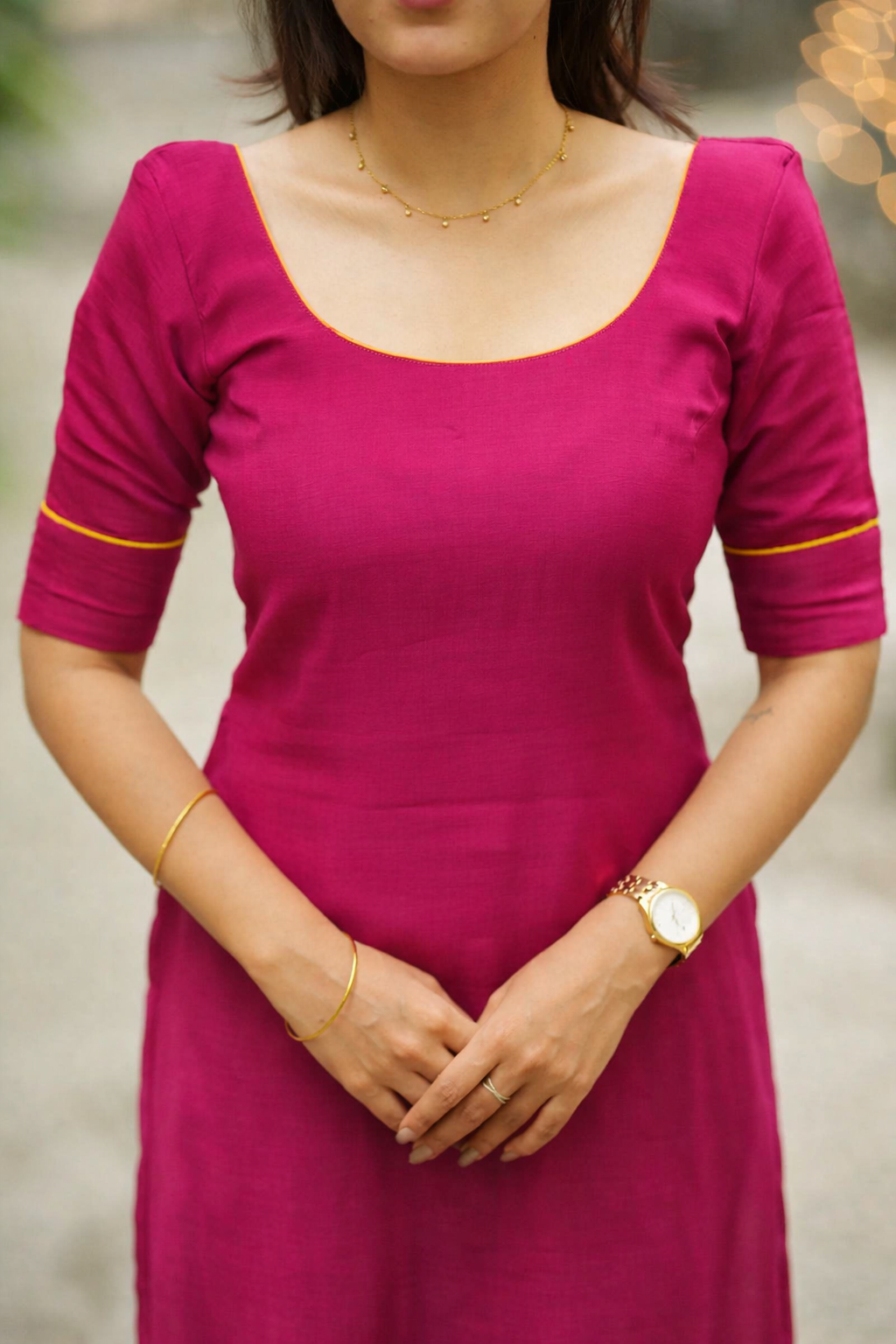 Raha Rose Pink Kurti Set (Set of 2) | SHOBITAM