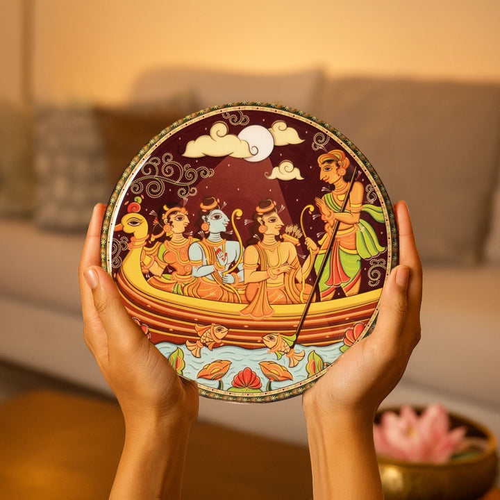 Ramayan Bengal Pattachitra Wall Plates - Set of 5