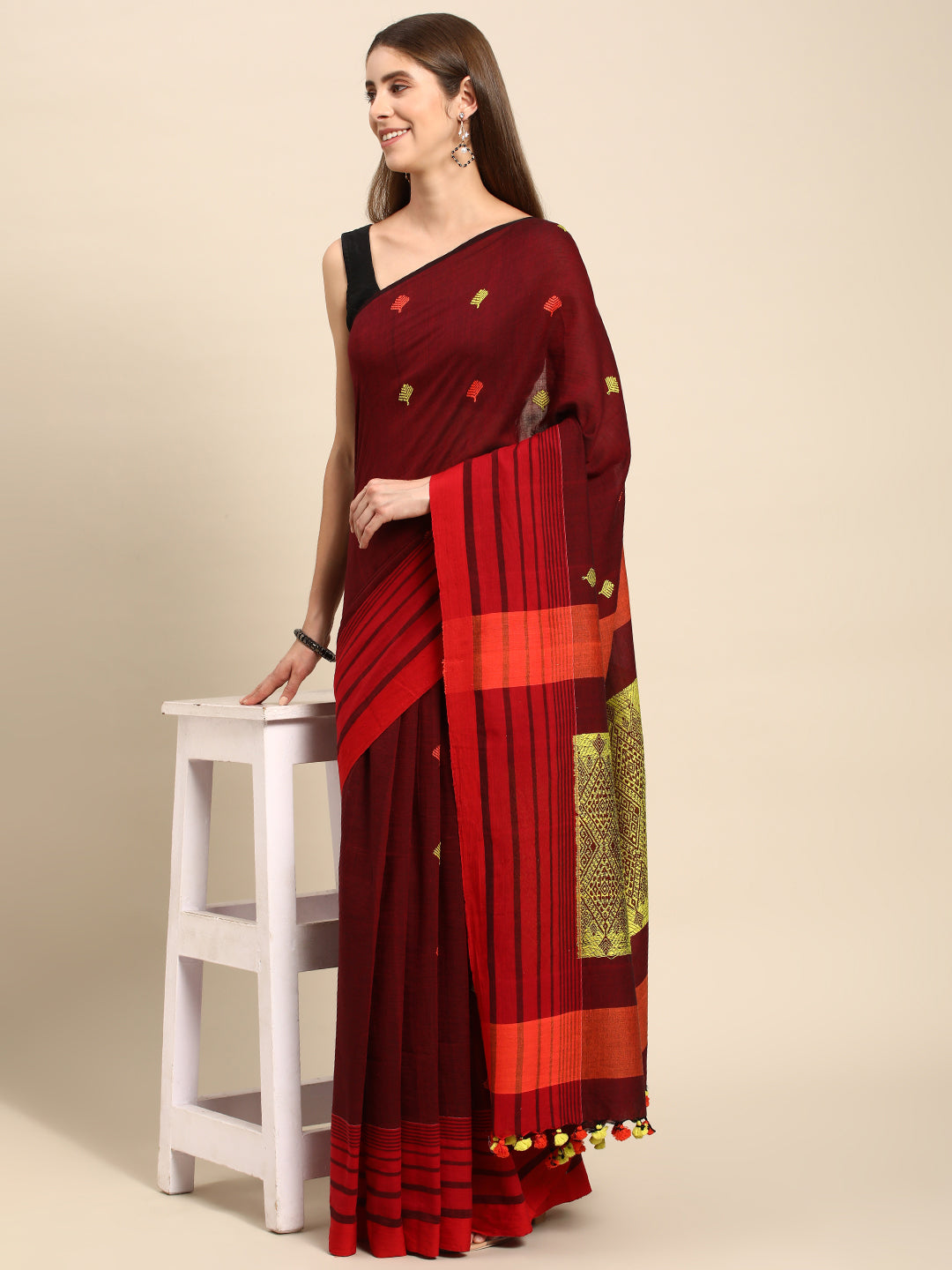 Hand woven Assamese Cotton Saree | SHOBITAM