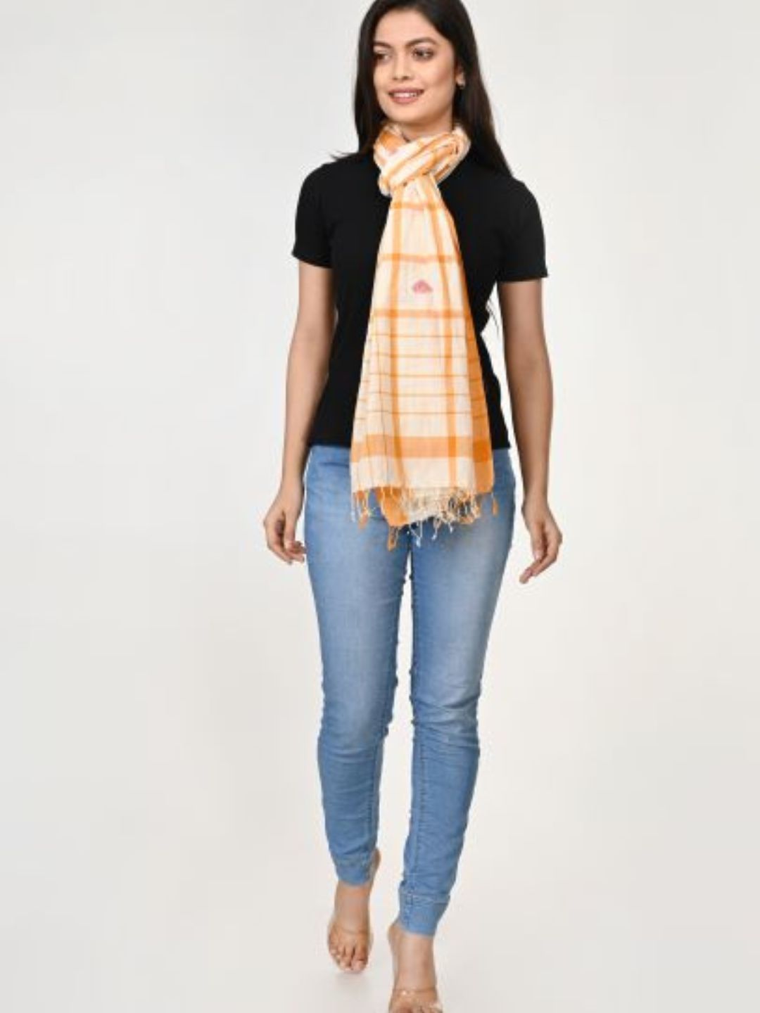 Handloom Jamdani Cotton Stole for women | SHOBITAM
