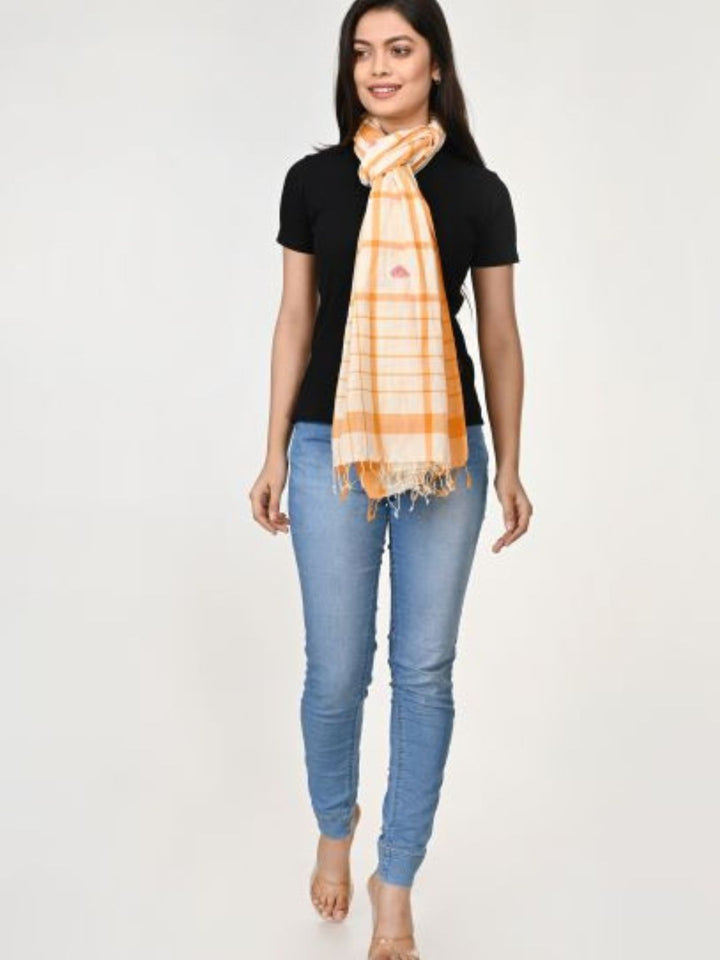 Handloom Jamdani Cotton Stole for women | SHOBITAM
