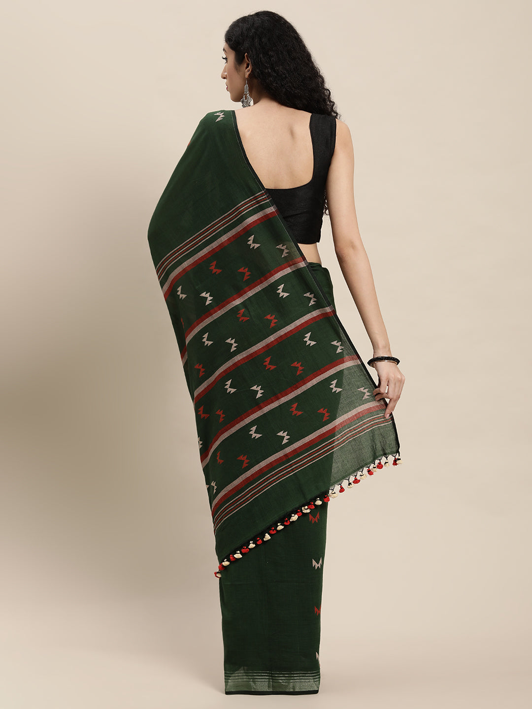 Handloom Jamdani Cotton Saree | SHOBITAM