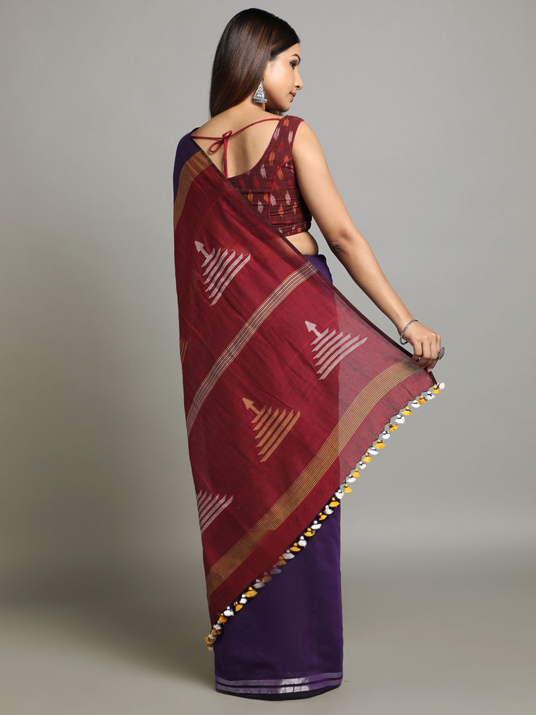 Handloom Jamdani Cotton Saree | SHOBITAM