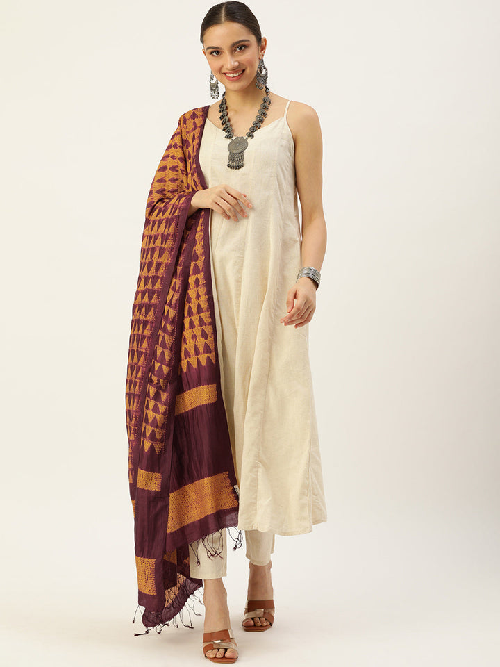 Hand Woven Shibori Silk Dupatta | SHOBITAM