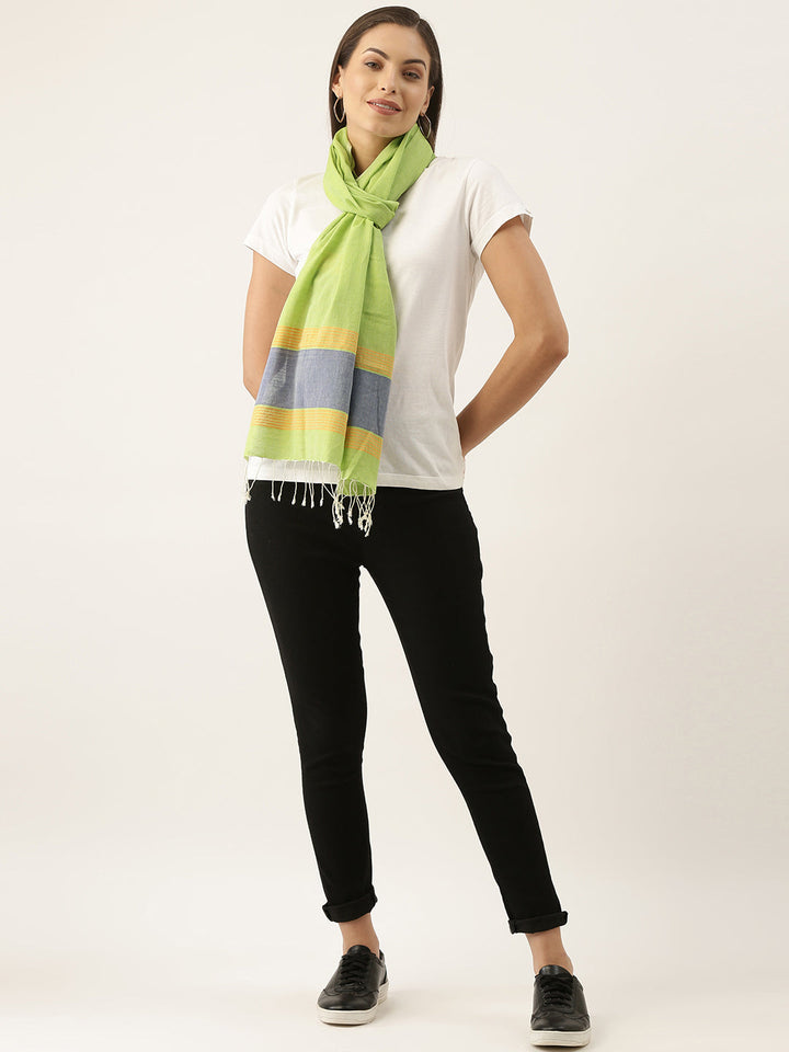 Handloom Cotton Jamdani Stole | SHOBITAM