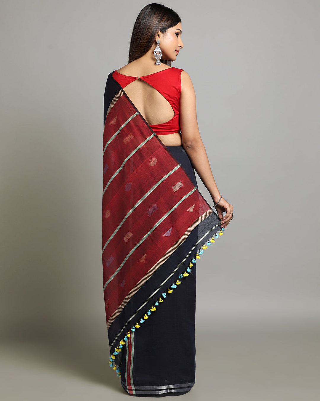 Handloom Jamdani Cotton Saree | SHOBITAM