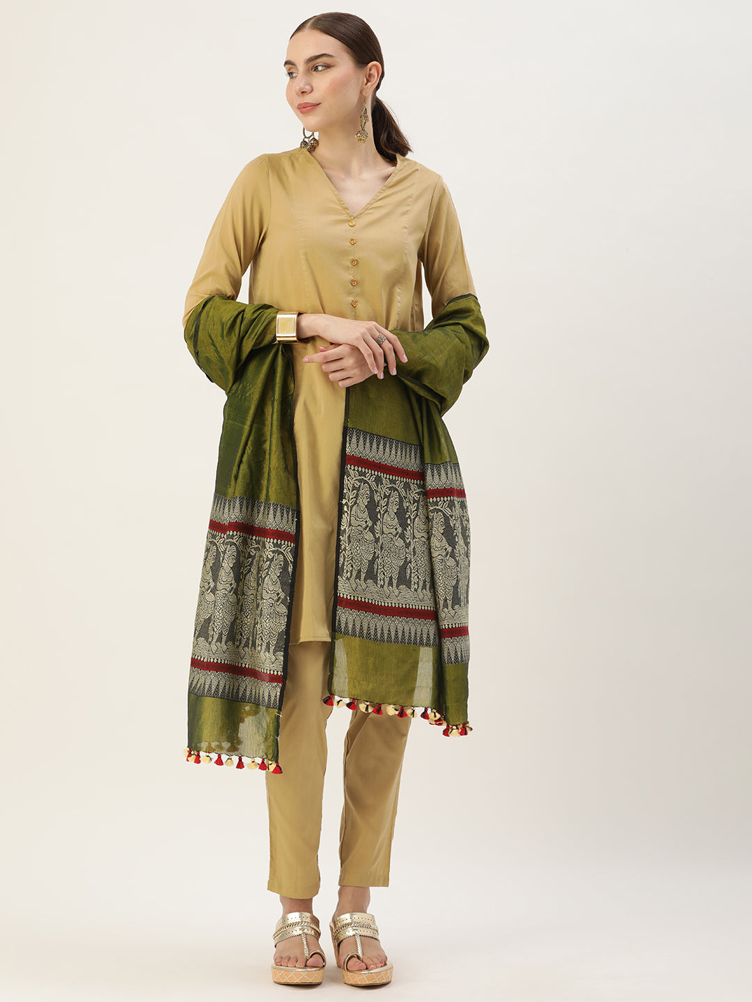 Handloom Baluchari Silk Dupatta | SHOBITAM