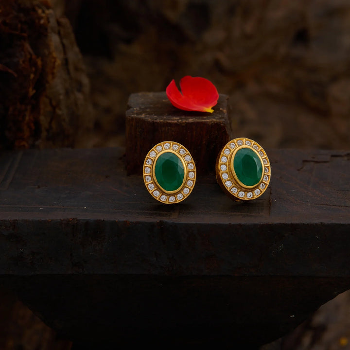 Pure 92.5 Hira-Panna Glow Studs