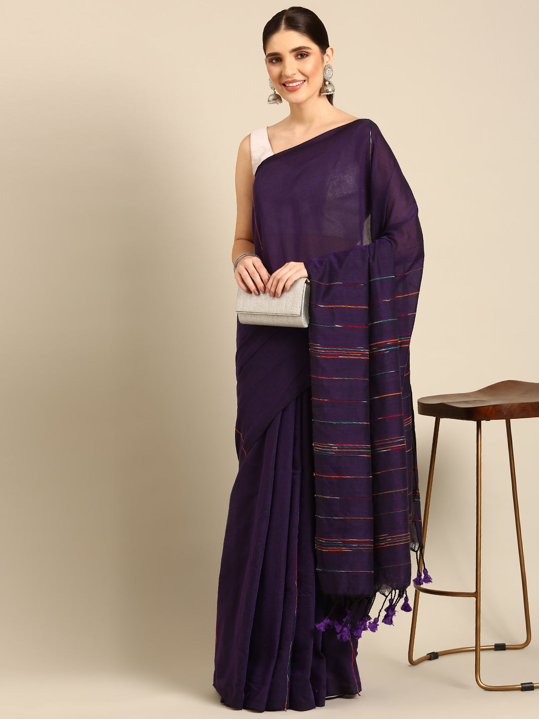 Pure Cotton Saree with Blouse piece | SHOBITAM