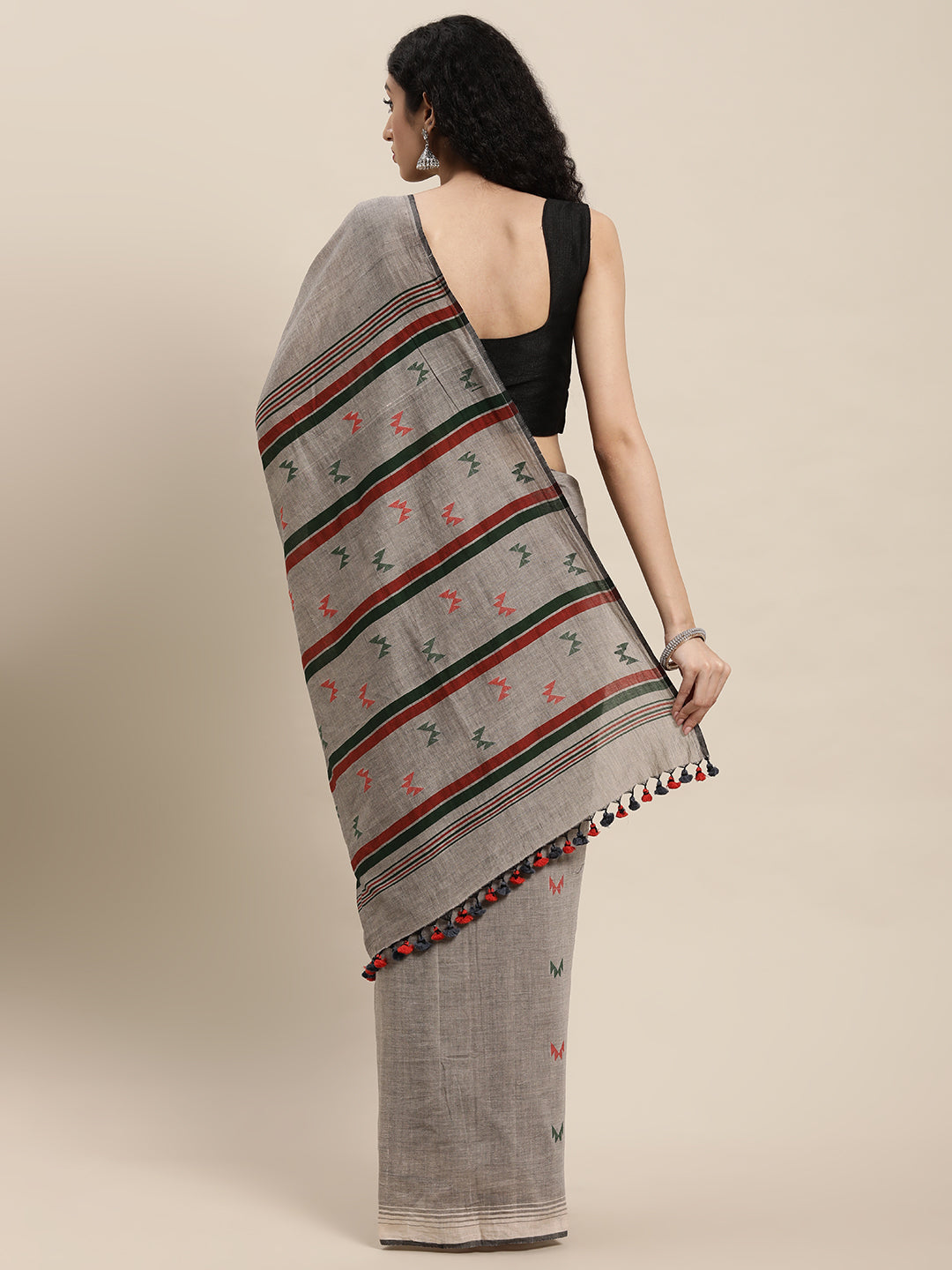 Handloom Jamdani Cotton Saree | SHOBITAM