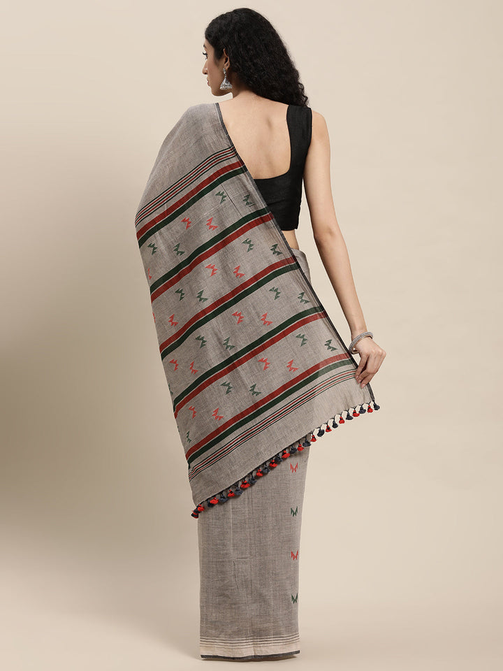 Handloom Jamdani Cotton Saree | SHOBITAM