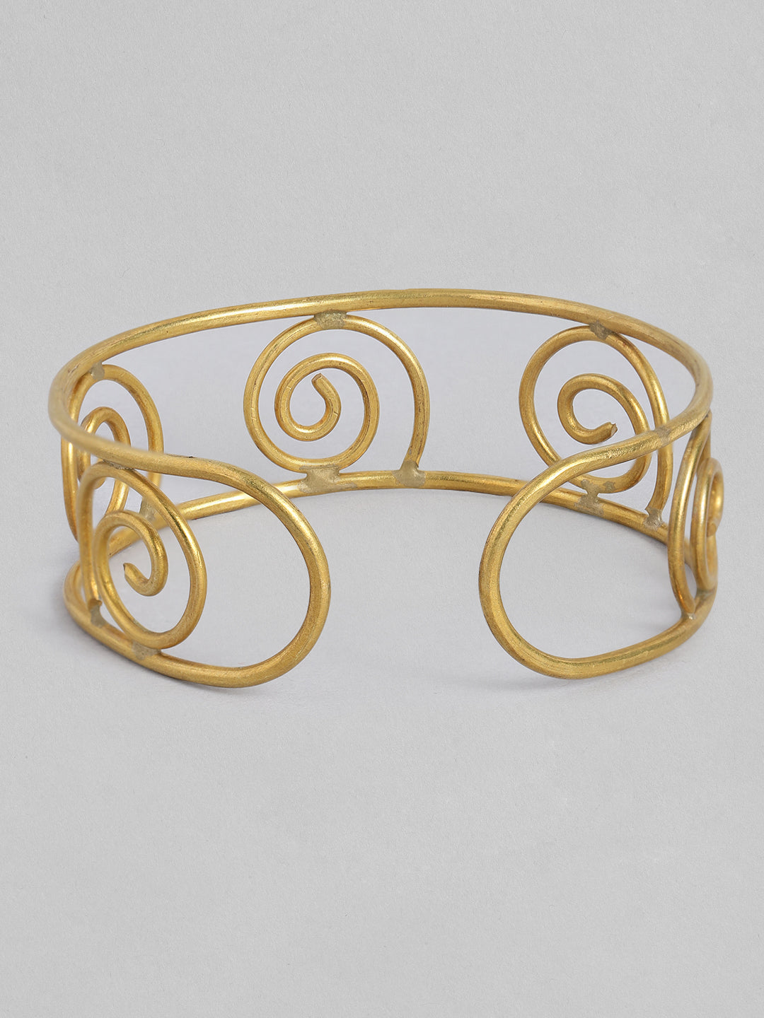 Handmade Brass Swirl Bracelet | SHOBITAM