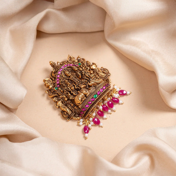 Pure 92.5 Silver, Gold Plated Neelkanth Vibes Pendant