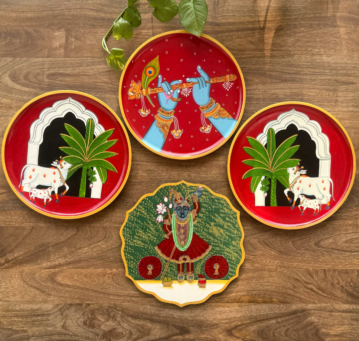 Wooden Wall Plate Leela Hastam
