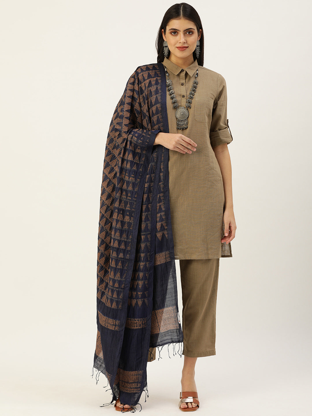 Hand Woven Shibori Silk Dupatta | SHOBITAM