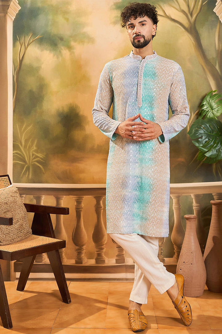 Multi Viscose Rayon Solid Embroidered Straight Kurta | SHOBITAM