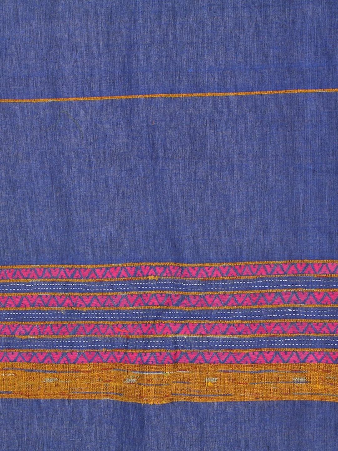 Zaffre Blue Khesh Kantha Cotton work Door Curtain- Single Panel | SHOBITAM