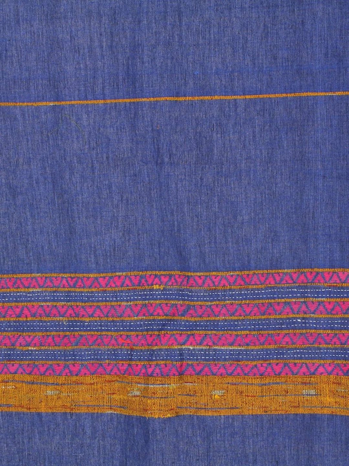 Zaffre Blue Khesh Kantha Cotton work Door Curtain- Single Panel | SHOBITAM