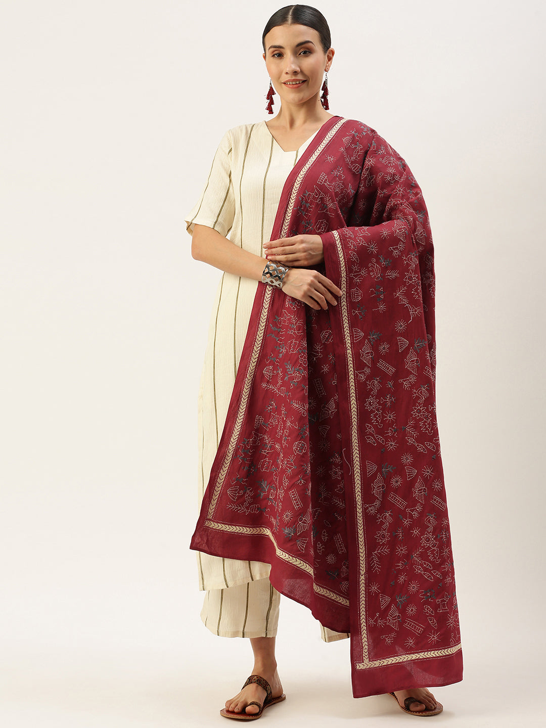 Kantha Cotton Dupatta | SHOBITAM