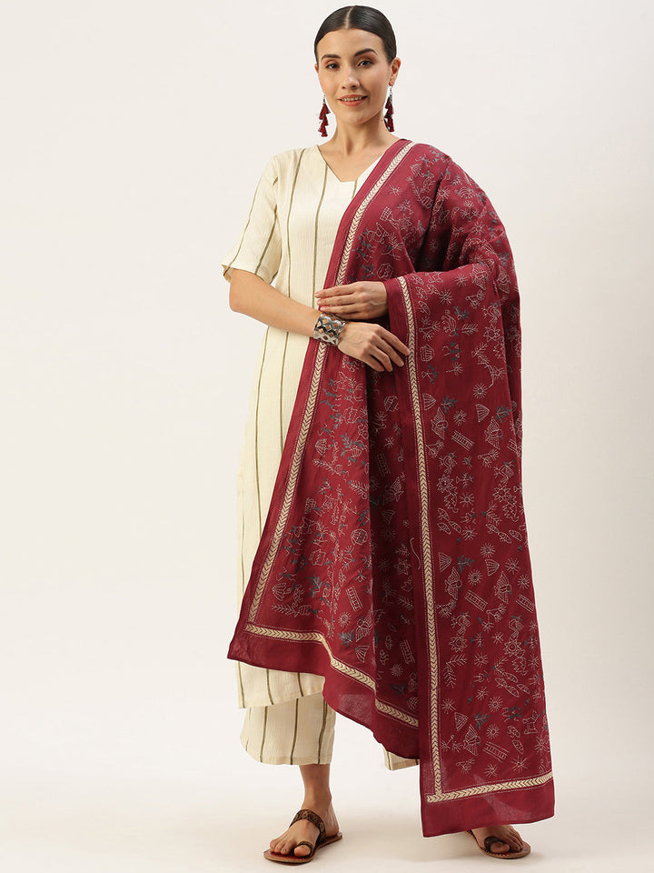 Kantha Cotton Dupatta | SHOBITAM