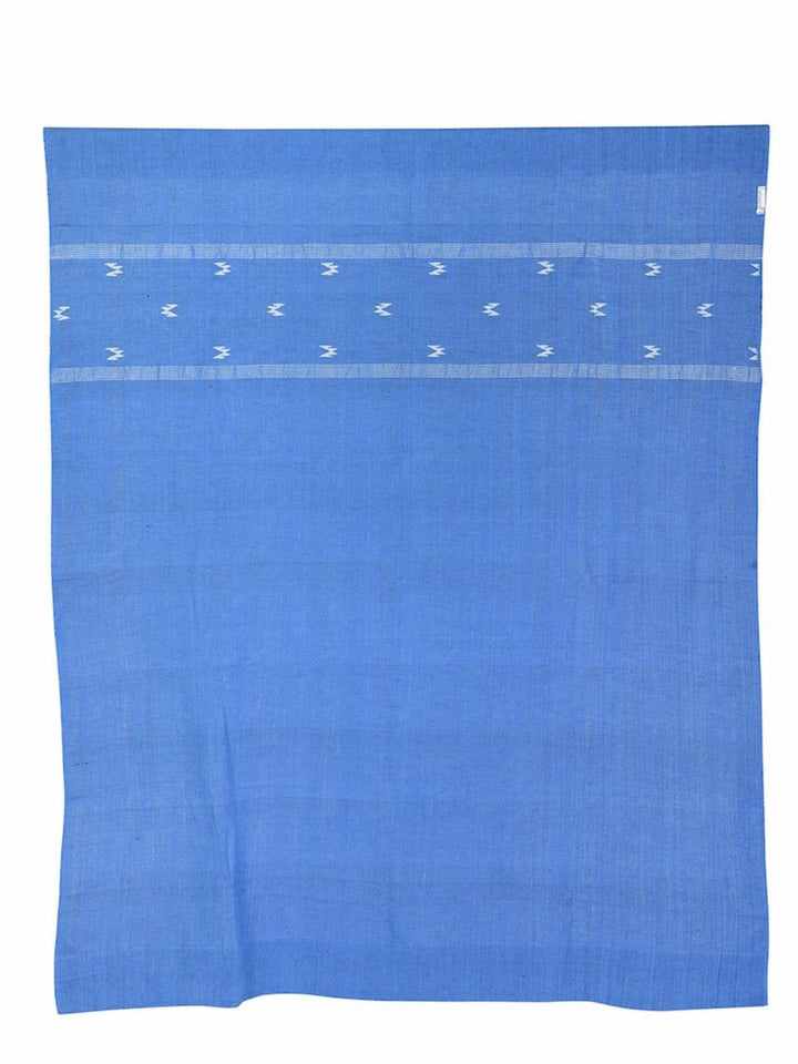 Azure Blue Jamdani Cotton Curtain- Single Panel | SHOBITAM