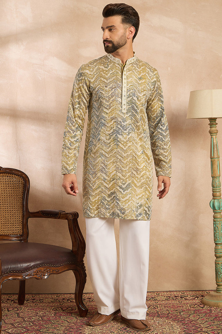 Green Silk Blend Solid Embroidered Straight Kurta With Trouser | SHOBITAM