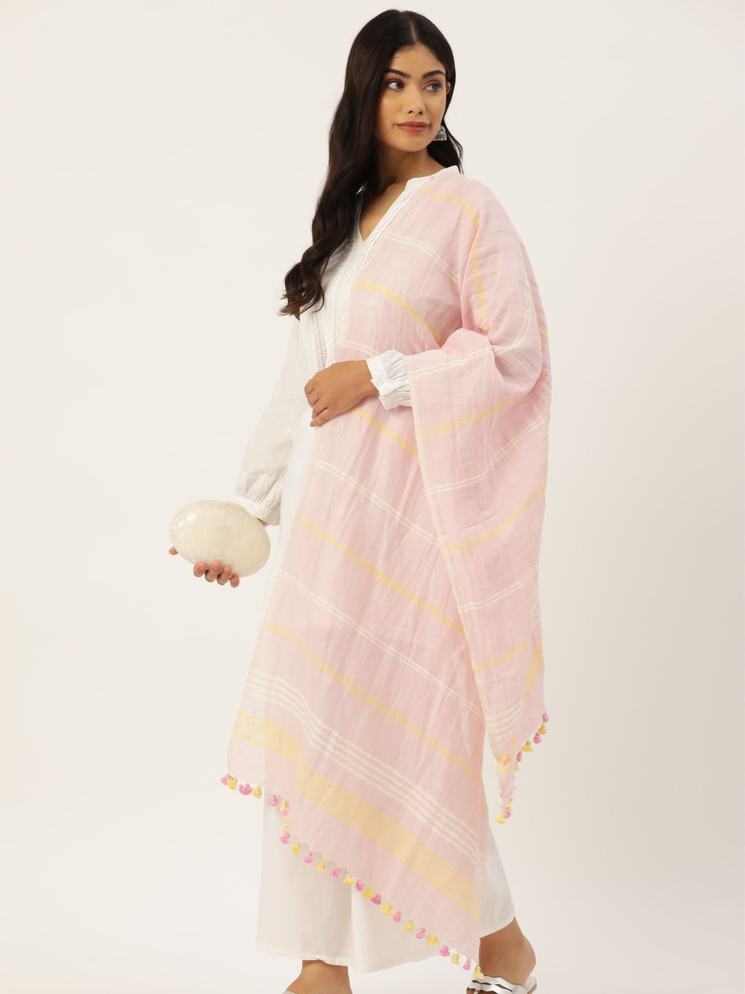 Cotton Linen Handloom Stole | SHOBITAM