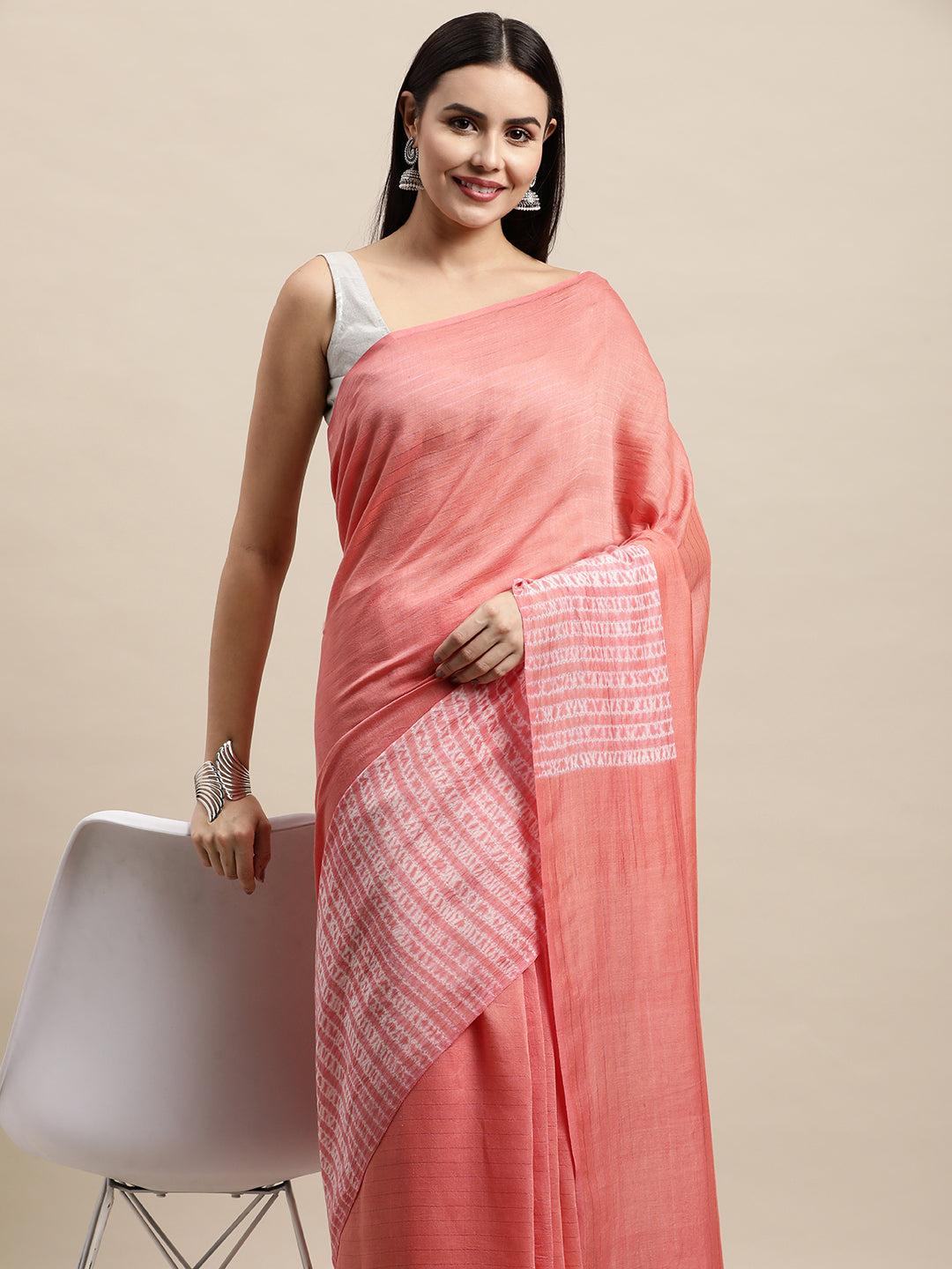 Hand Woven Shibori Cotton Saree | SHOBITAM