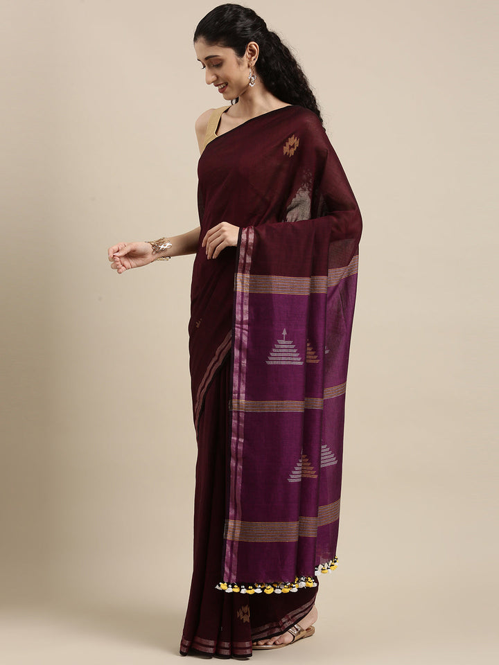 Handloom Jamdani Cotton Saree | SHOBITAM
